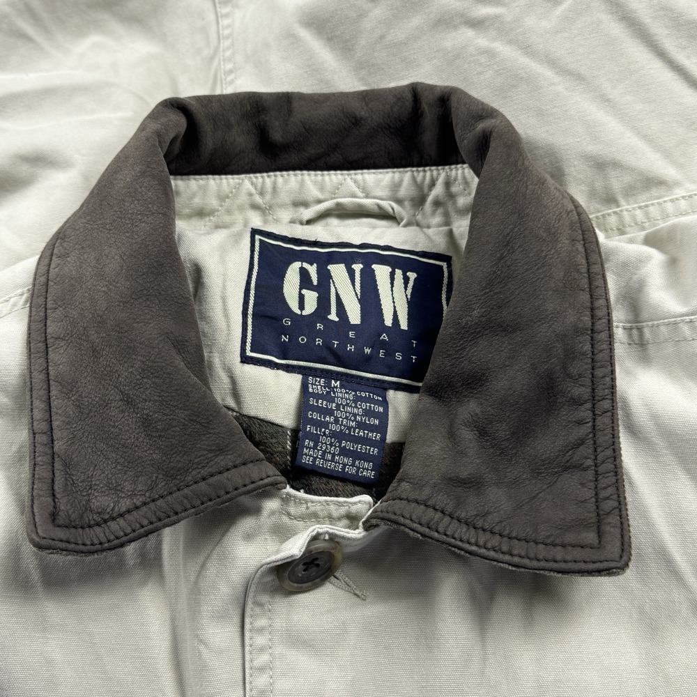 Great Northwest GNW Men's Medium 100% Cotton Barn Jacket Plaid Lined Workwear - Picture 12 of 14
